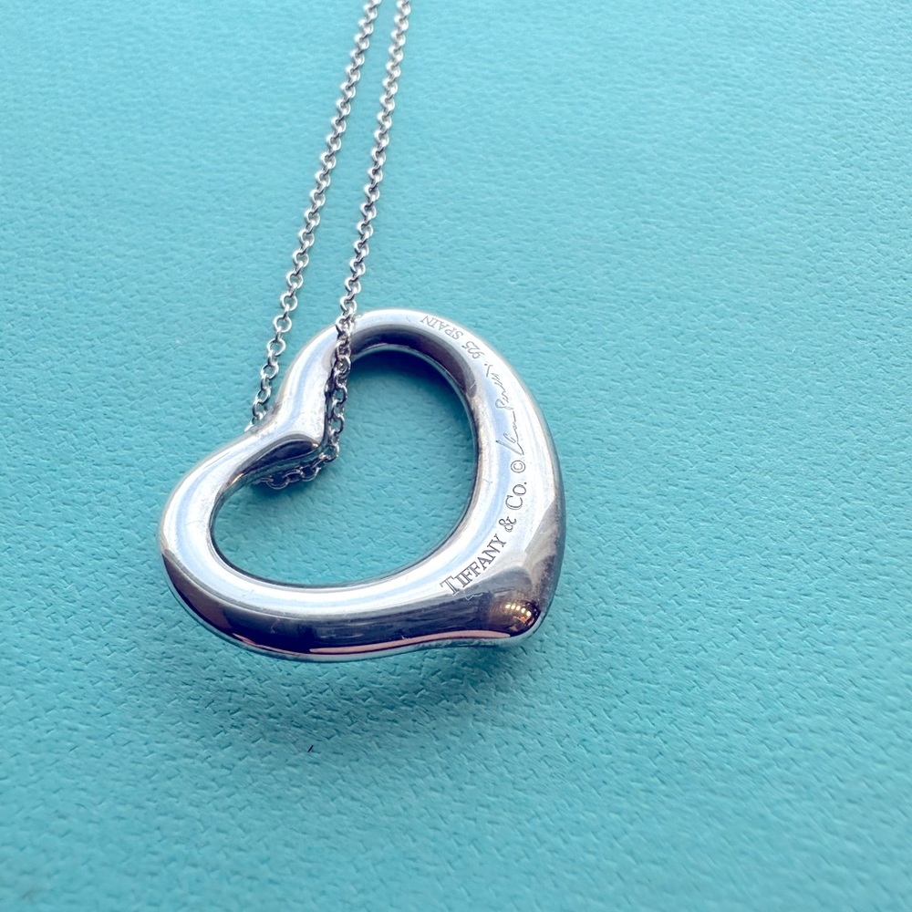 Tiffany & co. Open heart necklace.